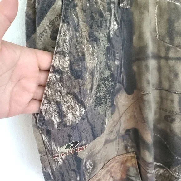Mossy Oak cargo Hunting Pants size XXXL (38/50) stretchy waist ankle draw string